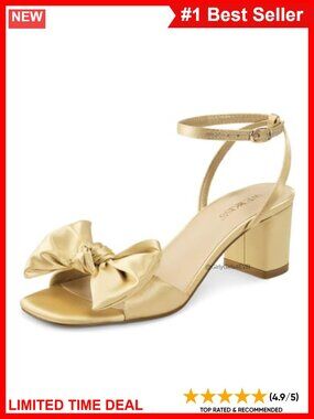 Bow Heels Square Open Toe Chunky Block Low Heels Strappy Wedding Sandals